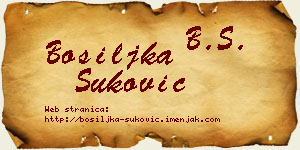 Bosiljka Šuković vizit kartica
